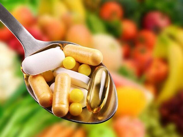Vitamines dans la cuillère